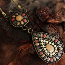 民族风外贸复古波西米亚风情彩釉欧美精品项链批发女