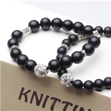 原创韩国韩版时尚饰品批发砭石配藏银首饰diy手工串珠手链
