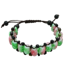 手工编织开光玉石手链玉石手链批发