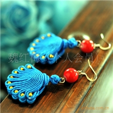 NO.1106【原创手工】民族风中国风蓝孔雀