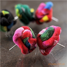 NO.1124【一手货源】厂家批发原创手工民族中国风饰品玫瑰耳钉