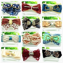 韩版高档蝴蝶结满钻发夹发卡弹簧夹冬季地摊热卖发饰头饰品批发