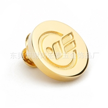 厂家定做纯铜材质电镀24K真金金属徽章冲压徽章高档徽章/胸章