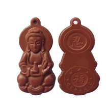 批发托玛琳观音吊坠项链吊坠锗石电气石吊坠咖啡色深咖啡色韩国