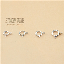 925纯银配件厂家批发diy手链专用进口纯银扣弹簧扣项链扣生圈扣