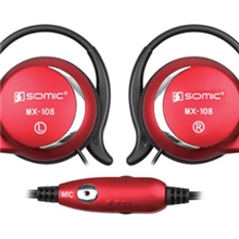 硕美科/声丽（Senic）MX-108挂耳式耳麦时尚系列红色