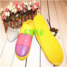 2013款三拼PU皮糖果色女拖鞋