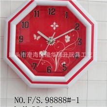 厂家供应八角形壁钟新奇特创意家居挂钟98888