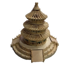 临沂批发城厂家直销5张大板立体木制拼图模型【天坛】木板拼图