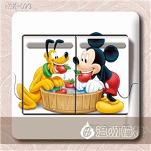 HGK-093迪斯尼米奇之快乐苹果彩色PVC开关贴