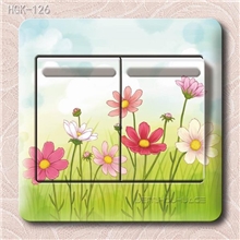 HGK-126野菊花时尚花卉PVC开关贴批发