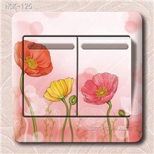 HGK-125虞美人时尚花卉PVC开关贴批发