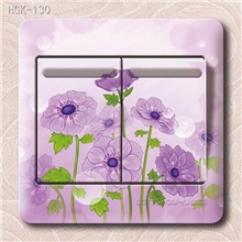 HGK-130万紫千红时尚花卉PVC开关贴批发