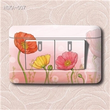 HGKA-007国色天香虞美人时尚PVC长形开关贴批发