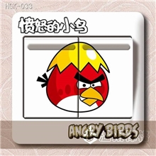 HGK-033愤怒的小鸟-红火、动漫主题PVC开关贴