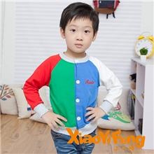 秋款童装韩版糖果拼色儿童长袖童开衫童外套GA1-3