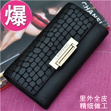 里外全皮三折中长款女钱包高档奢华真皮钱包工厂直批一手货源3893