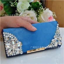 真皮钱包镶钻钱包带钻钱包长款钱包韩版钱包淑女钱包厂家直批0915