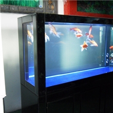 屏风式鱼缸水族箱免换水灰镜中式鱼缸隔断玄关柜式鱼缸