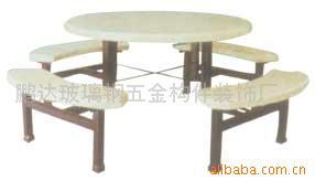 供应玻璃钢圆形餐桌倚.圆形餐台凳(图)