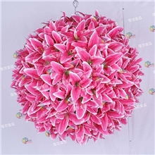 搜荷美装婚庆装饰仿真百合花球商场酒店庆典节庆布置花球批发