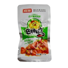 批发正宗重庆特产巴椒鸡凰巢巴椒鸡休闲香辣味巴椒鸡12g