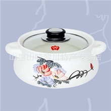 嘉顺陶瓷煲耐高温汤煲玻盖彩花焖烧煲炖煲炖锅