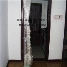 1.２米，50米长，网眼5、６公分,铅坠，三层粘网，三层渔网