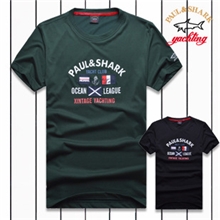 一件代发PaulShark鲨鱼古老刺绣时尚休闲圆领男装短袖T恤4005