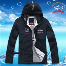 13春季特卖Paul&Shark鲨鱼正品刺绣时尚休闲男装长袖夹克薄外套