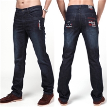 春夏新款欧美走秀PaulShark鲨鱼牛仔裤男装徽章简约休闲正品