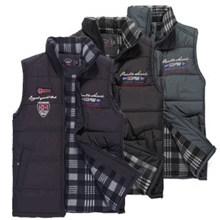 秋冬新款PAUL&SHARK鲨鱼正品男装纯色休闲马甲背心保暧棉马甲