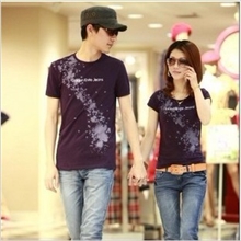 s8817#2012新款韩版情侣t恤女款短袖情侣夏装情侣衫
