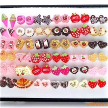 厂家直销批发多款波丽針树脂塑料百搭小耳環饰品耳钉特价耳饰