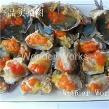 专供美国马里兰州蓝花蟹，野生母,兰花蟹，有现货。