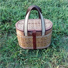 厂家直销批发大闸蟹竹篮、鸡蛋竹篮、折叠竹篮