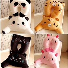 小动物腰枕U型枕一套多功能车用护腰枕头减压腰靠