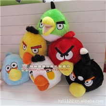 愤怒的小鸟Angrybirds毛绒玩具批发小号挂件大号抱枕6色一件代发