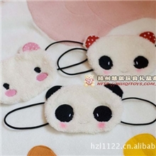 可爱的小熊猫豆豆兔眼罩口罩双用大眼草莓兔防尘口罩一件代发