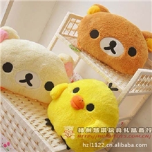 毛绒玩具批发轻松熊暖手抱枕懒懒熊午睡枕靠垫一件代发