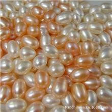 批发供应7-88-99-10MM天然淡水珍珠强光无瑕米形珍珠