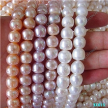 11-12MM面包形珍珠项链批发天然淡水珍珠饰品短款饰品