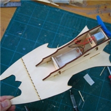 木质虎鲨号电动空气桨推进艇模型舰船模型拼装套材A124