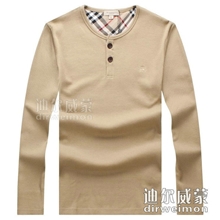 外贸男装2013b家吧宝莉秋冬新款时尚休闲圆领男士纯棉长袖t恤