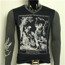 H家男装长袖t恤2013时尚简约潮男修身休闲男士舒服莫代尔男t恤