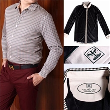 秋冬男装出口欧美外贸原单男装加厚衬衣免烫工艺