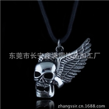 个性嘻哈朋克风系列欧美时尚复古合金饰品天使翅膀骷髅头吊坠
