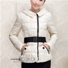 2012missfofo1205秋冬新款短款女士羽绒服薄款修身白色羽绒服