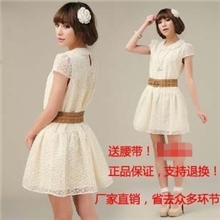 2012新款欧时力代购刺绣蕾丝雪纺公主连衣裙2116082970