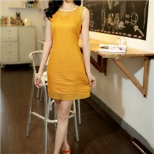 欧时力正品FivePlus2013新女春装欧美雪纺无袖连衣裙2126084620